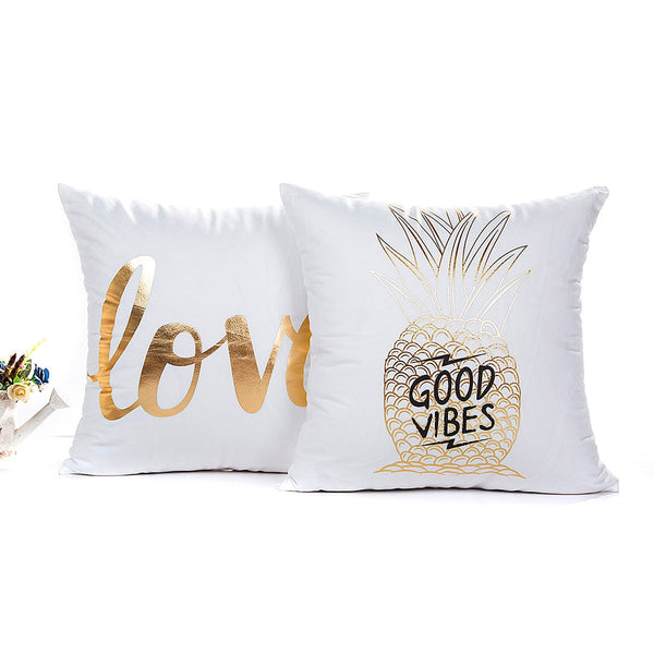 Gajjar Pillow 45*45 Gold Foil Printing Pillowcases geometric Waist Throw Dropshipping inflatable neck pillow for travel