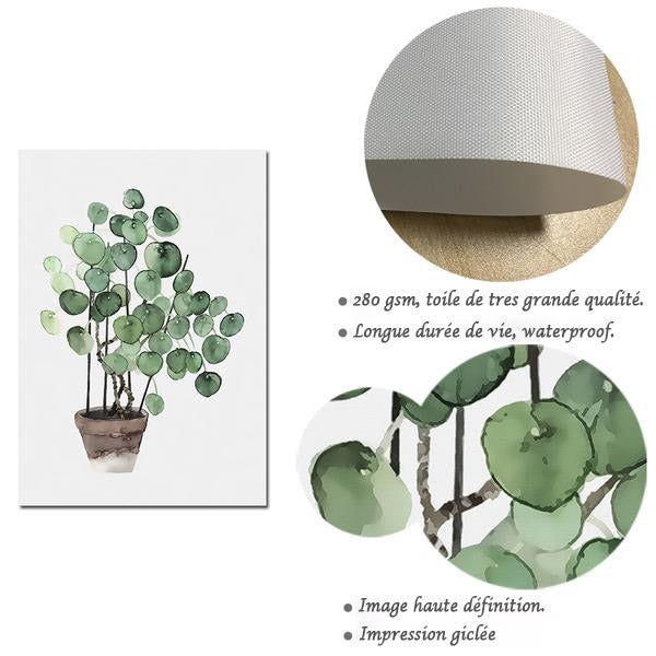 Toile Plante Verte Minimaliste