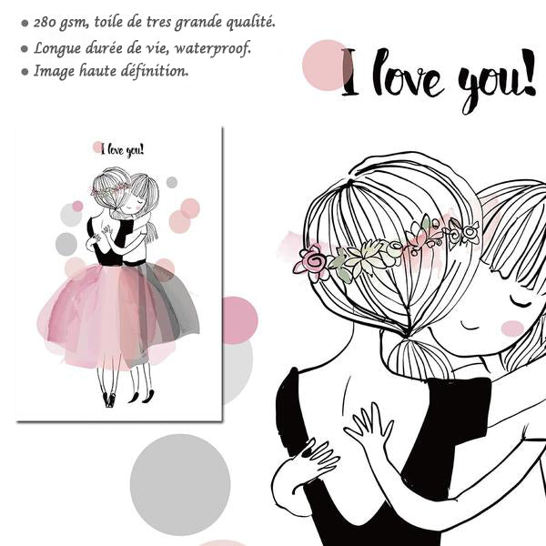 Toile Citation Princesse & Fée