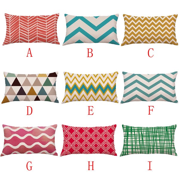 Gajjar Pillow Cotton Removable Washable Geometric Lines Festival Pillow inflatable neck pillow for travel
