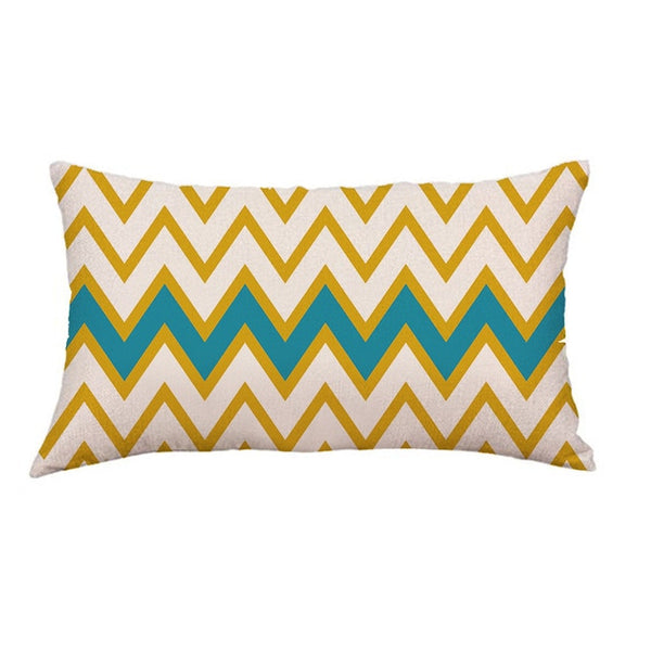 Gajjar Pillow Cotton Removable Washable Geometric Lines Festival Pillow inflatable neck pillow for travel