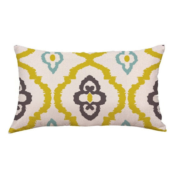 Gajjar Pillow Cotton Removable Washable Geometric Lines Bed geometric Festival Pillow inflatable neck for travel