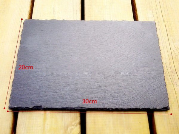 New 2018 Circular Square Rectangle Texture matte black premium rock  stone steak western dinner plate luxury feel