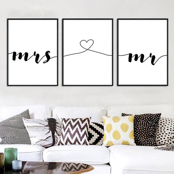 Toile Mrs Love Mr