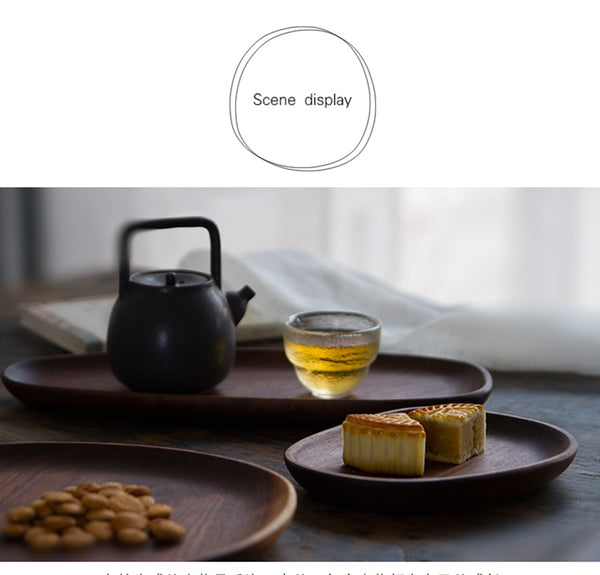 Wooden Entire Dessert Plates Irregular The Afternoon Tea Dishes Solid Wood Creativity Tableware Small Coffee Wood Dinner Plate