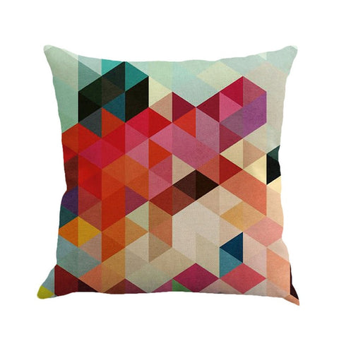 Gajjar Pillow 45*45 Geometry Painting Linen Throw Pillow decorative pillows print  Dropshipping