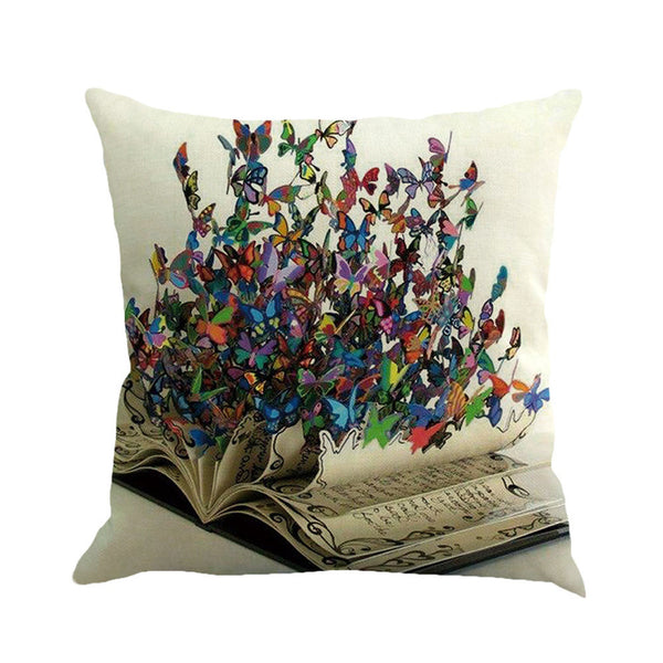 Gajjar Pillow 45*45 Butterfly Painting Linen Throw Waist Pillowcases geometric Dropshipping inflatable neck pillow for travel