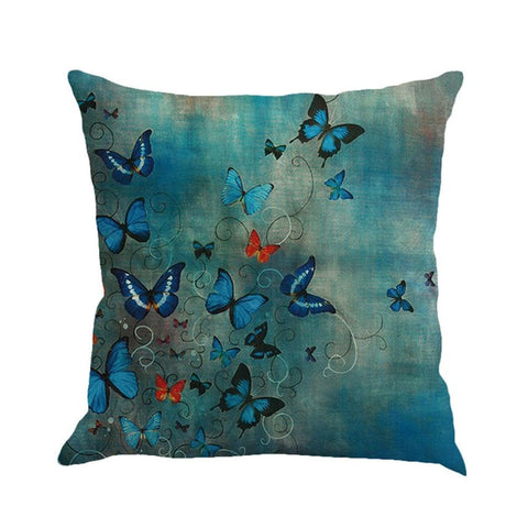 Gajjar Pillow 45*45 Butterfly Painting Linen Throw Waist Pillowcases geometric Dropshipping inflatable neck pillow for travel