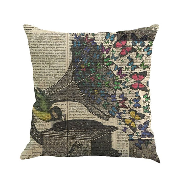 Gajjar Pillow 45*45 Butterfly Painting Linen Throw Waist Pillowcases geometric Dropshipping inflatable neck pillow for travel