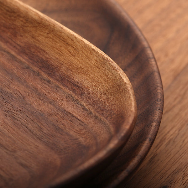 Wooden Entire Dessert Plates Irregular The Afternoon Tea Dishes Solid Wood Creativity Tableware Small Coffee Wood Dinner Plate