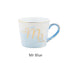 Handpainted Gold Monogram Natural Marble Porcelain Coffee Mug Mr and Mrs Tea Milk Cups and Mugs Creative Wedding Gift
