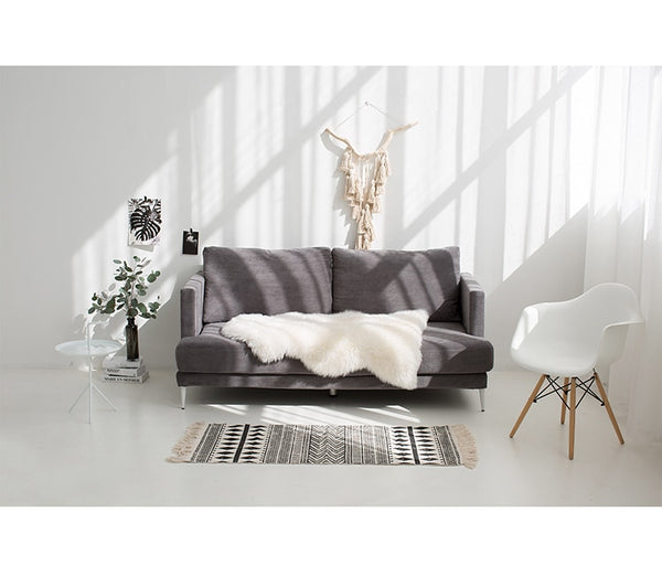 Kilim black white 100% cotton Living room Carpet geometric Indian Rug stripe Modern Mat contemporary design Bohemia Nordic style