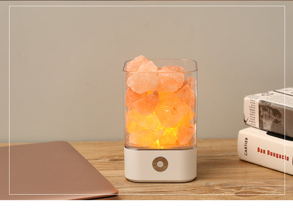 USB Crystal Light natural himalayan salt lamp led Lamp Air Purifier Mood Creator Indoor warm light table lamp bedroom lava lamp