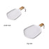 MUZITY Ceramic Plates With Wooden Handle Pigmented Irregular Porcelain Dish Plate Creative Dinner Set