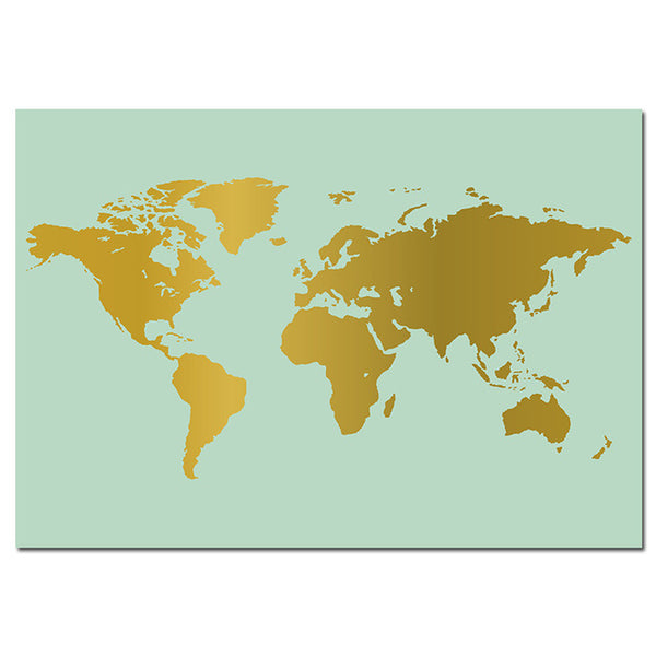 Baby Nursery Decor Wall Art Canvas Posters and Prints Heart Shape World Map Painting Nordic Kids Room Decoration Picture