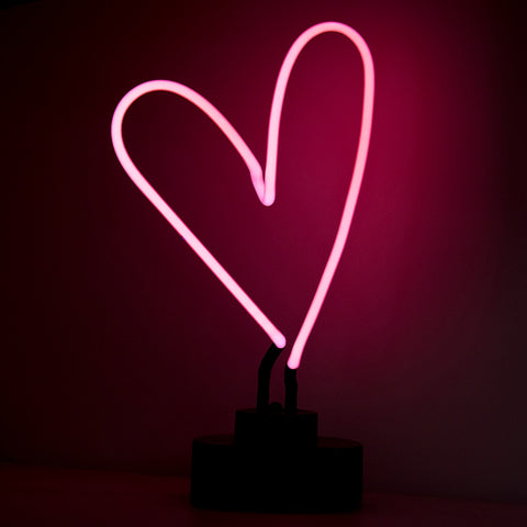 CHIBUY Heart Retro Neon Sculpture Real Glass Tube Neon lamp Sign Neon light Sign Indoor desktop decoration