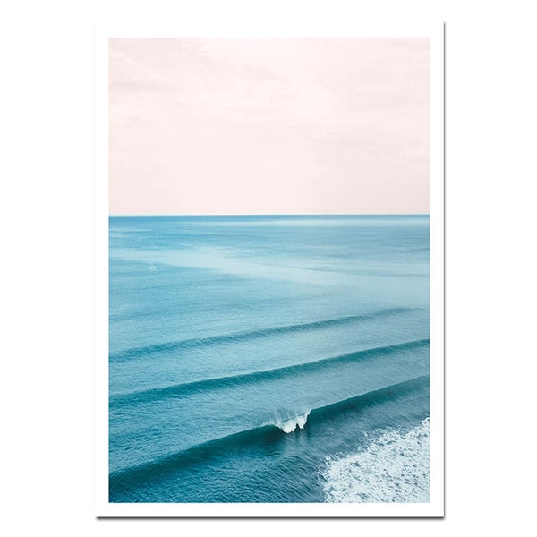 Scandinavian Tropical Decoration Sea Leaf Canvas Poster Landscape Nordic Style Wall Art Print Nature Painting Decorative Picture