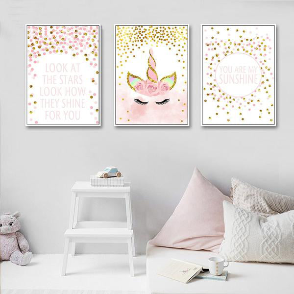 Toile Licorne Sunshine