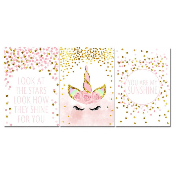 Toile Licorne Sunshine