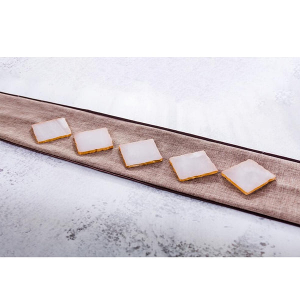 Gemstone coaster pink onyx mats pads gold inlay luxury decor for party bar saloon