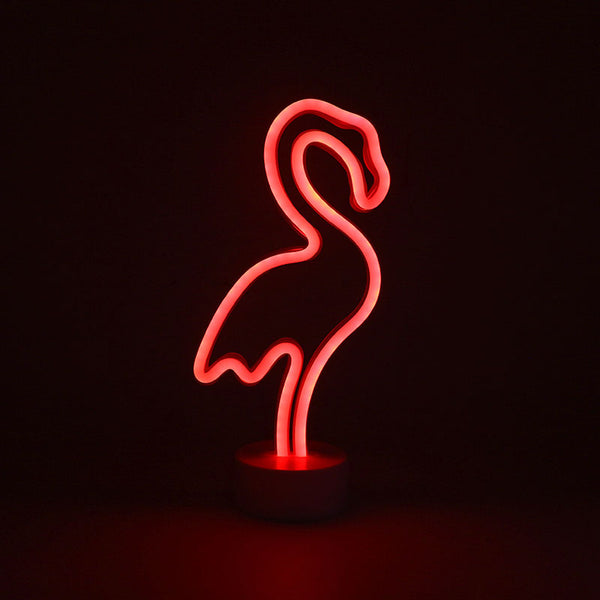 2018 New Red Lighting Flamingo Neon Decoration Table Lamp Romantic LED Lighting Interior Bedroom Festival Club Wedding ZQ-NH310
