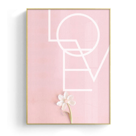 Scandinavian Style Pineapple Painting Wall Art Canvas Posters Nordic Prints LOVE Picture Modern Home Girl Bedroom Decoration