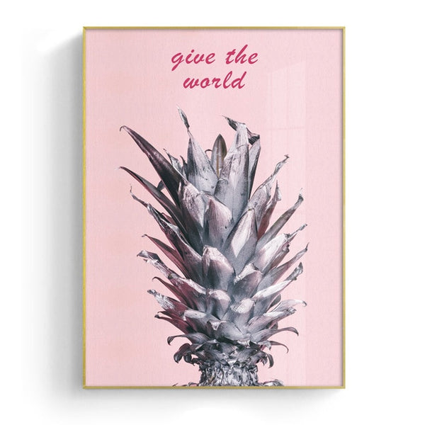 Scandinavian Style Pineapple Painting Wall Art Canvas Posters Nordic Prints LOVE Picture Modern Home Girl Bedroom Decoration