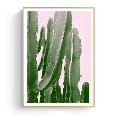 Scandinavian Life Quotes Nordic Canvas Wall Art Print Cactus Painting Decorative Succulents Picture for Living Room Decoration