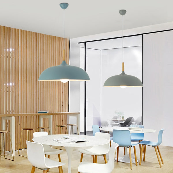 Minimalist Modern Pendant Lamps E27 Wood & Aluminum Lampshade Hanging & Pendant Lights 110V 220v for Art Fashion Decor Luminaire