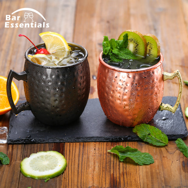 1 Piece 550ml Perfect Hammered Moscow Mule Mug Drum- Copper Plated Beer Cup Coffee Cup Stainless Steel-Copper Plated Cup