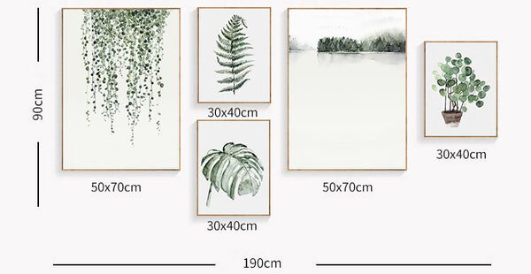 Toile Plante Verte Minimaliste