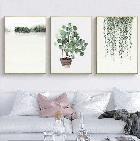 Toile Plante Verte Minimaliste