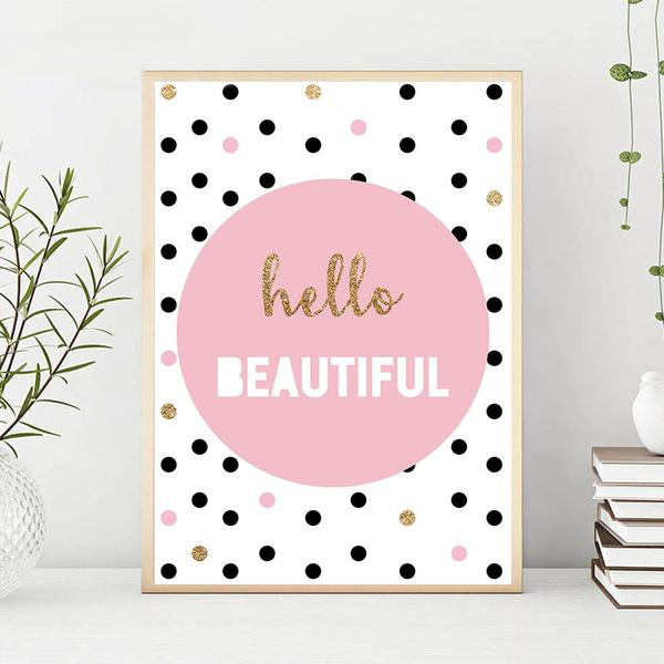 Cartoon Moon Star Nursery Quotes Wall Art Canvas Poster Print Kawaii Nordic Painting Picture Baby Bedroom Decoration Home Decor
