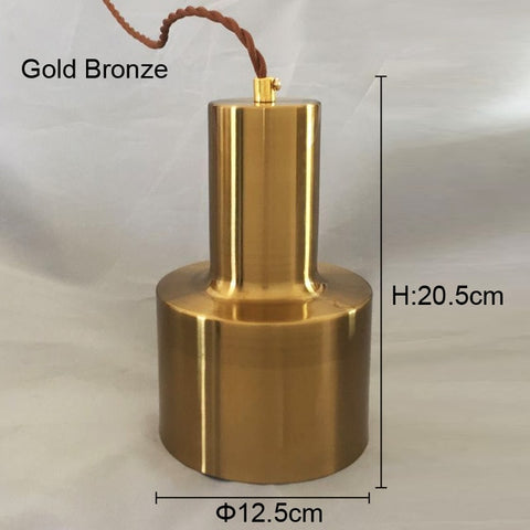 Nordic Gold bronze pendant light postmodern minimalist lamp light  pendant lamps antique lamp lights metal cord pendant lighting