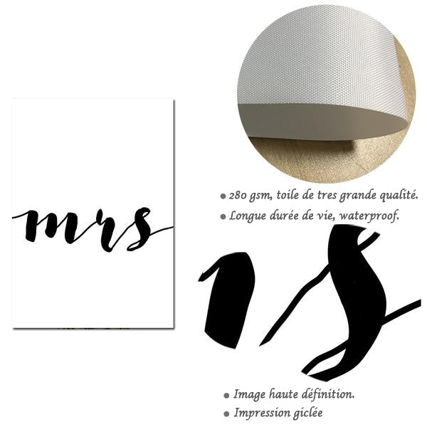 Toile Mrs Love Mr