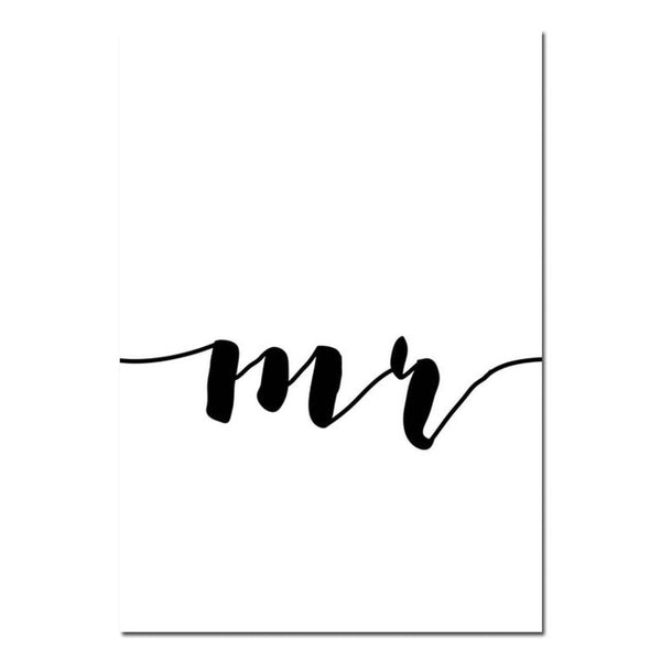 Toile Mrs Love Mr