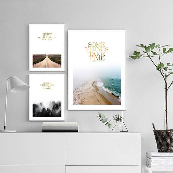 Landscape Wall Art Canvas Poster Print Minimalist Scandinavian Painting Decorative Picture for Living Room Nordic Decoration
