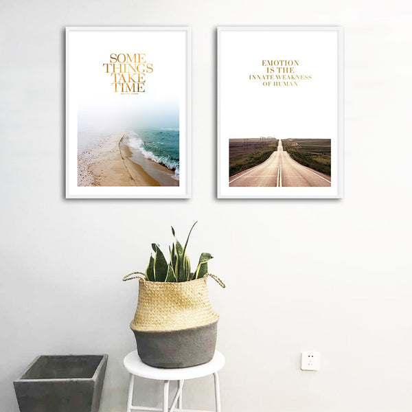 Landscape Wall Art Canvas Poster Print Minimalist Scandinavian Painting Decorative Picture for Living Room Nordic Decoration