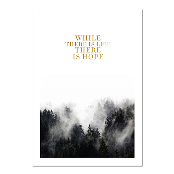 Landscape Wall Art Canvas Poster Print Minimalist Scandinavian Painting Decorative Picture for Living Room Nordic Decoration