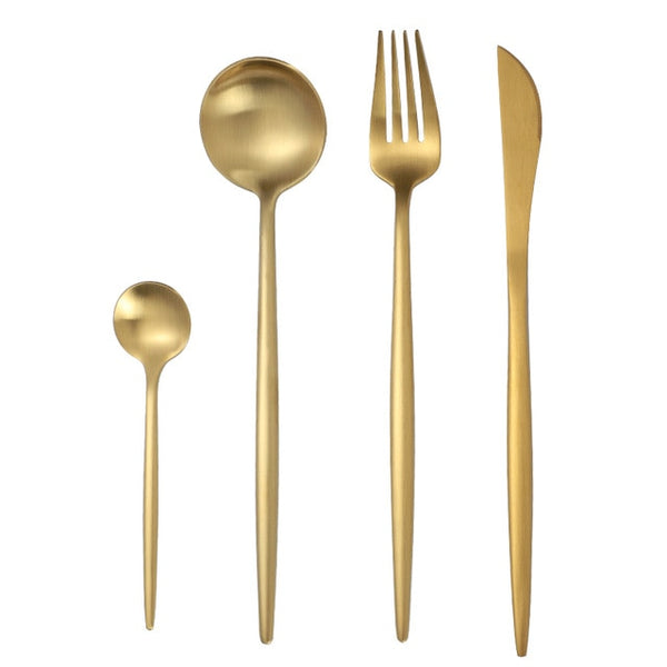 Rose Gold Tableware Set Stainless Steel Cutlery Set Western Food Tableware Luxury Fork Teaspoon Knife Cutlery Set Drop shipping