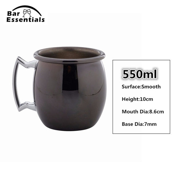 1 Piece 550ml Perfect Hammered Moscow Mule Mug Drum- Copper Plated Beer Cup Coffee Cup Stainless Steel-Copper Plated Cup