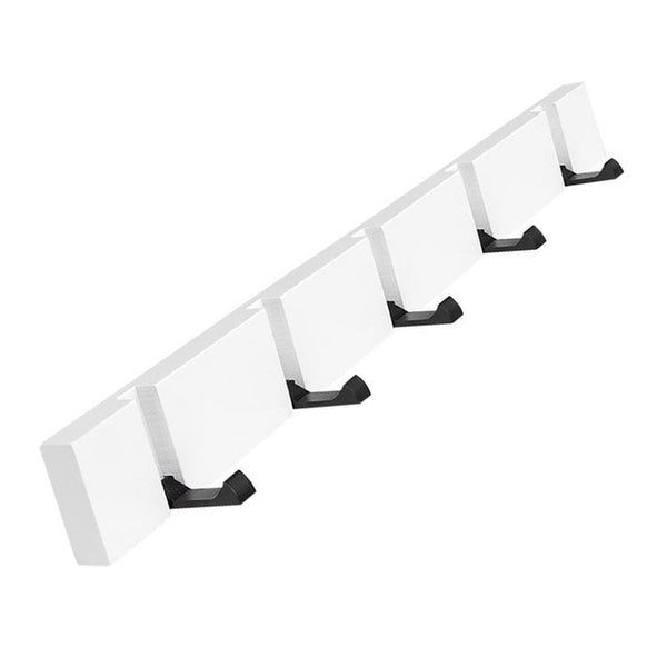 Solid Bamboo Wall-Mounted Coat Rack Hat Retractable hook Decorative Home Storage Entryway Foyer Hallway Bathroom Bedroom Rail