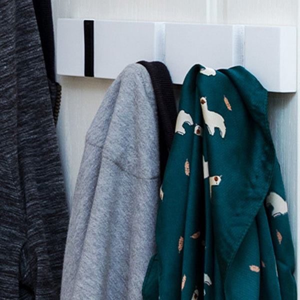 Solid Bamboo Wall-Mounted Coat Rack Hat Retractable hook Decorative Home Storage Entryway Foyer Hallway Bathroom Bedroom Rail