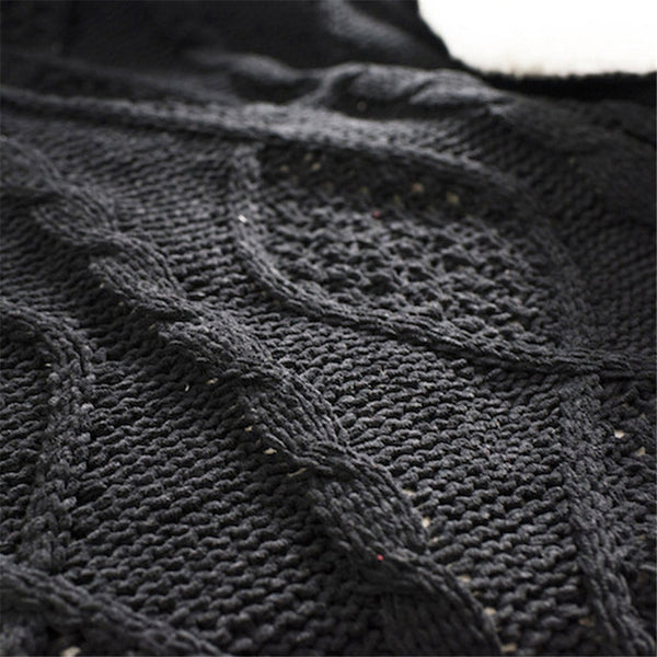 Chenille Lambs Thickening Knitted Throw Blanket Double Layer Sherpa Plush Fleece for Beds Sofa Knitting Blankets Bedspread