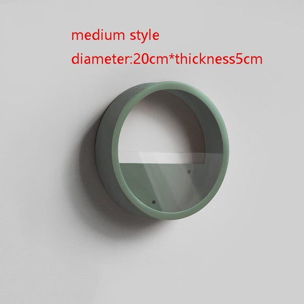 Nordic brief Round Iron Succulent Plant Wall Vase Glass Potted Flower Pot Ornaments Pendant Wall Decor Hanging Planter Flowerpot