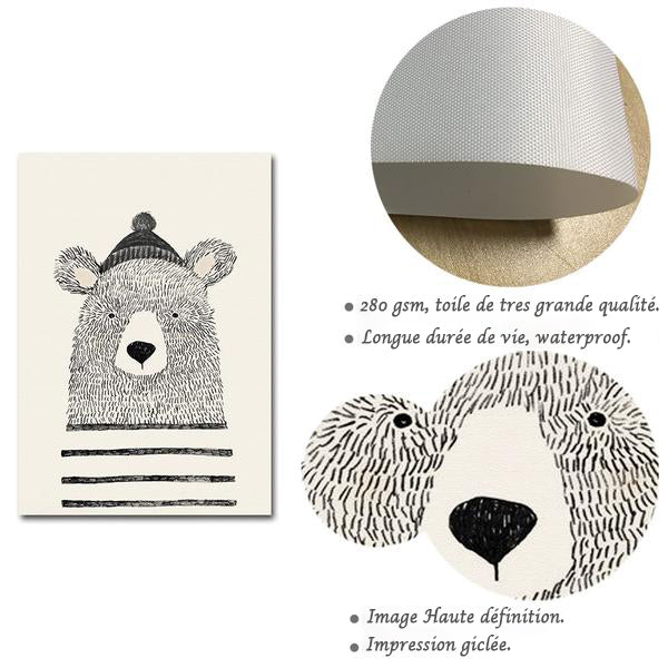 Toile Animaux Cartoon