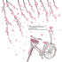 [SHIJUEHEZI] Cartoon Girl Wall Stickers PVC DIY Peach Flowers Bicycle Mural Sticker for Kids Rooms Baby Bedroom Decoration