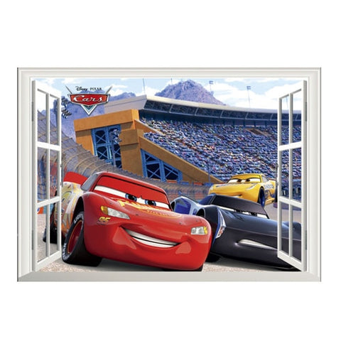 3D Cartoon Wall Stickers for Kids Rooms Boys Rooms Bedroom Decor Broken Wall Stickers Wall Decals Home Decoration Accessories